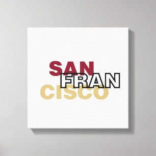 San Francisco Wrapped Canvas Afdruk