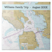 San Francisco Yacht Chart Custom Tegel Tegeltje (Voorkant)