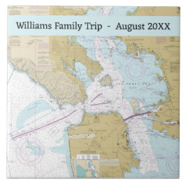 San Francisco Yacht Chart Custom Tegel Tegeltje