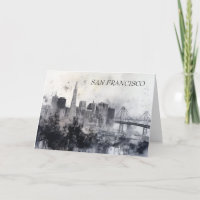 San Francisco zwart-wit wenskaart