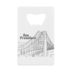 San Francisco's Golden Gate Bridge Creditkaart Flessenopener