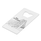 San Francisco's Golden Gate Bridge Creditkaart Flessenopener (Achterkant Gekanteld)