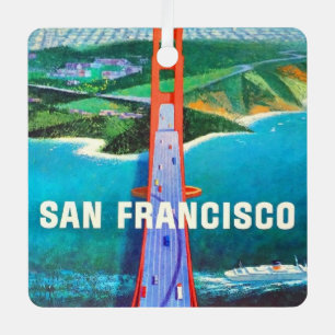 San Francisco's Golden Gate Bridge Metalen Ornament