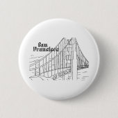 San Francisco's Golden Gate Bridge Ronde Button 5,7 Cm (Voorkant)