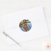 San Francisco's Golden Gate Bridge Ronde Sticker (Envelop)
