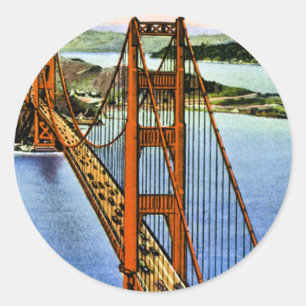 San Francisco's Golden Gate Bridge Ronde Sticker