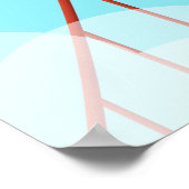 San Francisco's Iconische Golden Gate Bridge Illus Poster (Hoek)