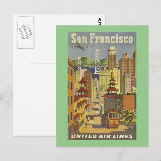 San    FranciscoVintage Briefkaart (Voorkant / Achterkant)