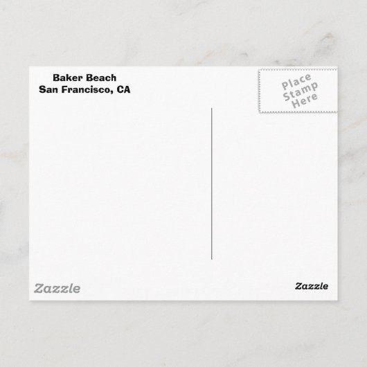 San Franciso, CA Briefkaart (Achterkant)