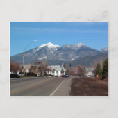 San Fransisco-bergen die over de vlagstaf heen kij Briefkaart (Voorkant)