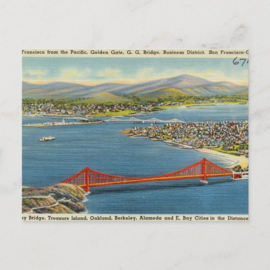 San Fransisco Golden Gate Bridge  Briefkaart (Voorkant)