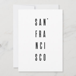 San Fransisco - minimalistic typography card Kaart