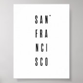San Fransisco - minimalistic typography poster (Voorkant)