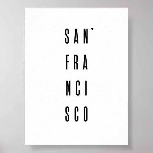 San Fransisco - minimalistic typography poster (Voorkant)