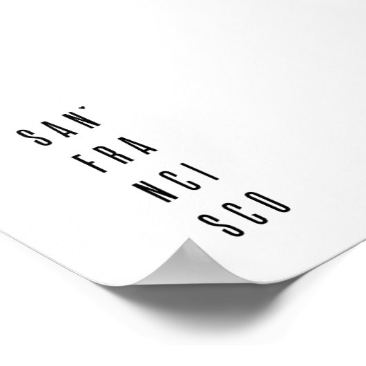 San Fransisco - minimalistic typography poster (Hoek)