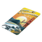 San Fransisco "Reis door de lucht" Golden Sunset Magneet (Linkerzijde)