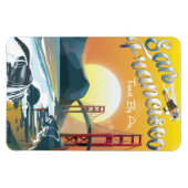 San Fransisco "Reis door de lucht" Golden Sunset Magneet (Horizontaal)