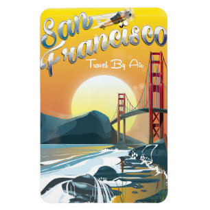 San Fransisco "Reis door de lucht" Golden Sunset Magneet
