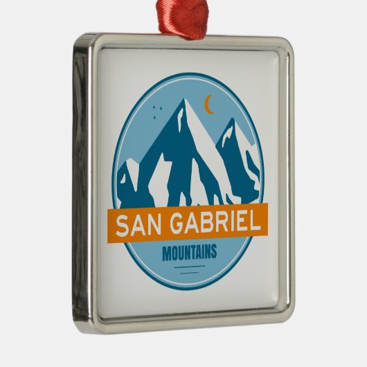 San Gabriel Mountains California Metalen Ornament (Rechts)