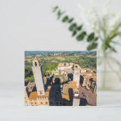 San Gimignano-cityscape, Briefkaart van Toscane (Staand voorkant)