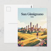 San Gimignano Italië Briefkaart (Voorkant / Achterkant)
