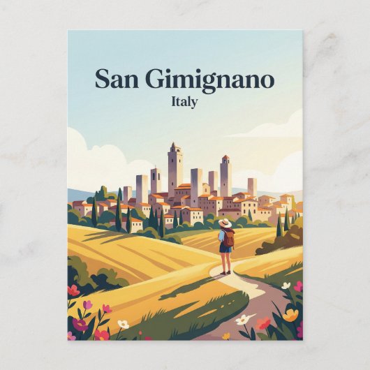 San Gimignano Italië Briefkaart (Voorkant)