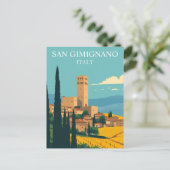 San Gimignano, Italië Middeleeuwse kunst Briefkaart (Staand voorkant)