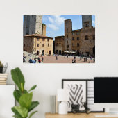 San Gimignano, Italië Poster (Thuiskantoor)