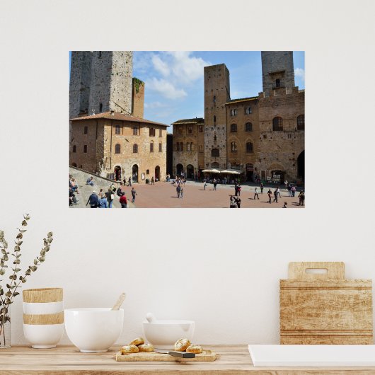 San Gimignano, Italië Poster (Keuken)