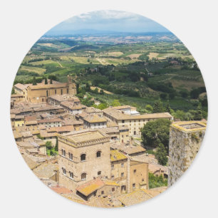 San Gimignano, Italië Ronde Sticker