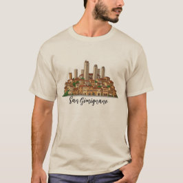 San Gimignano Italië Toscane Reizen T-shirt