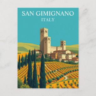 San Gimignano, Italië Towers  Kunst Briefkaart