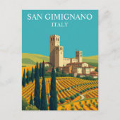 San Gimignano, Italië Towers Kunst Briefkaart (Voorkant)