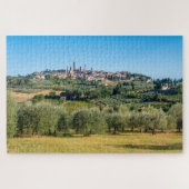 San Gimignano skyline uitzicht, Toscane Legpuzzel (Horizontaal)