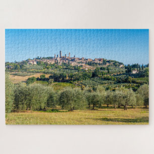 San Gimignano skyline uitzicht, Toscane Legpuzzel