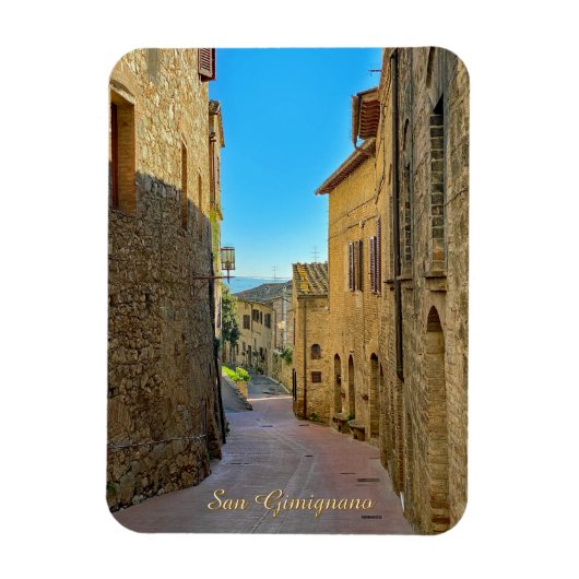 San Gimignano straten Flexibele Foto Magneet (Verticaal)
