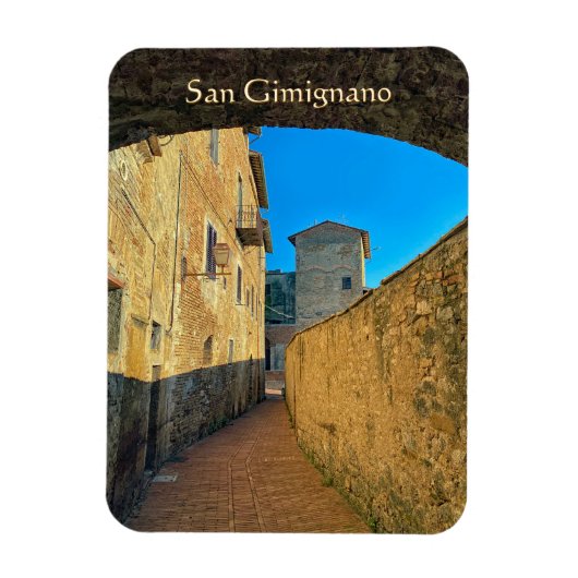 San Gimignano straten Flexibele Foto Magneet (Verticaal)