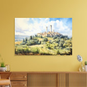 San Gimignano, Toscane - Italië Canvas Print (Insitu (Woonkamer))