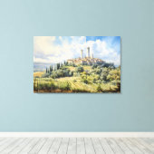 San Gimignano, Toscane - Italië Canvas Print (Insitu (Houten vloer))