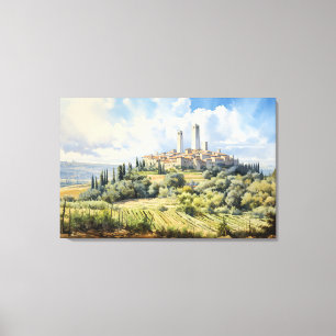 San Gimignano, Toscane - Italië Canvas Print