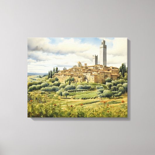 San Gimignano, Toscane - Italië Canvas Print (Voorkant)