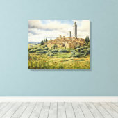 San Gimignano, Toscane - Italië Canvas Print (Insitu (Houten vloer))