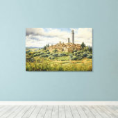 San Gimignano, Toscane - Italië Canvas Print (Insitu (Houten vloer))