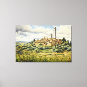 San Gimignano, Toscane - Italië Canvas Print