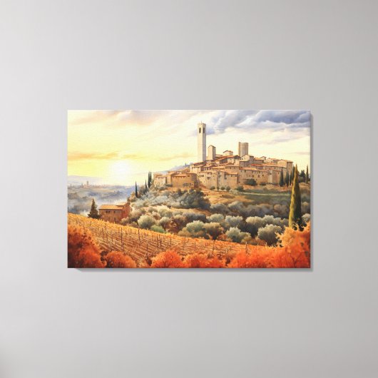 San Gimignano, Toscane - Italië Canvas Print (Voorkant)