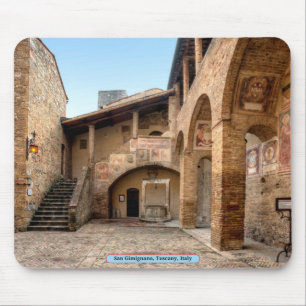San Gimignano, Toscane, Italië Muismat