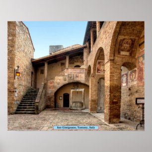 San Gimignano, Toscane, Italië Poster