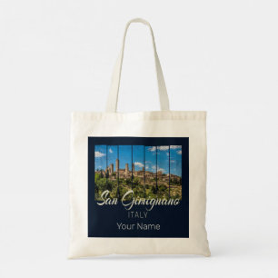 San Gimignano Toscane Italië Vintage panoramisch U Tote Bag