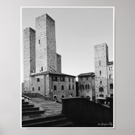 San Gimignano Towers Poster (Voorkant)