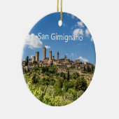 San Gimignano Tuscany Italië Panorama Souvenir Keramisch Ornament (Rechts)